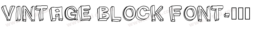VINTAGE BLOCK FONT字体转换
